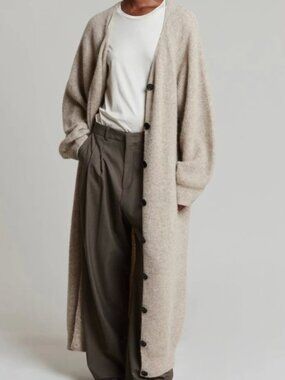 BY MALENE BIRGER Beige Cyrus Cardigan Large